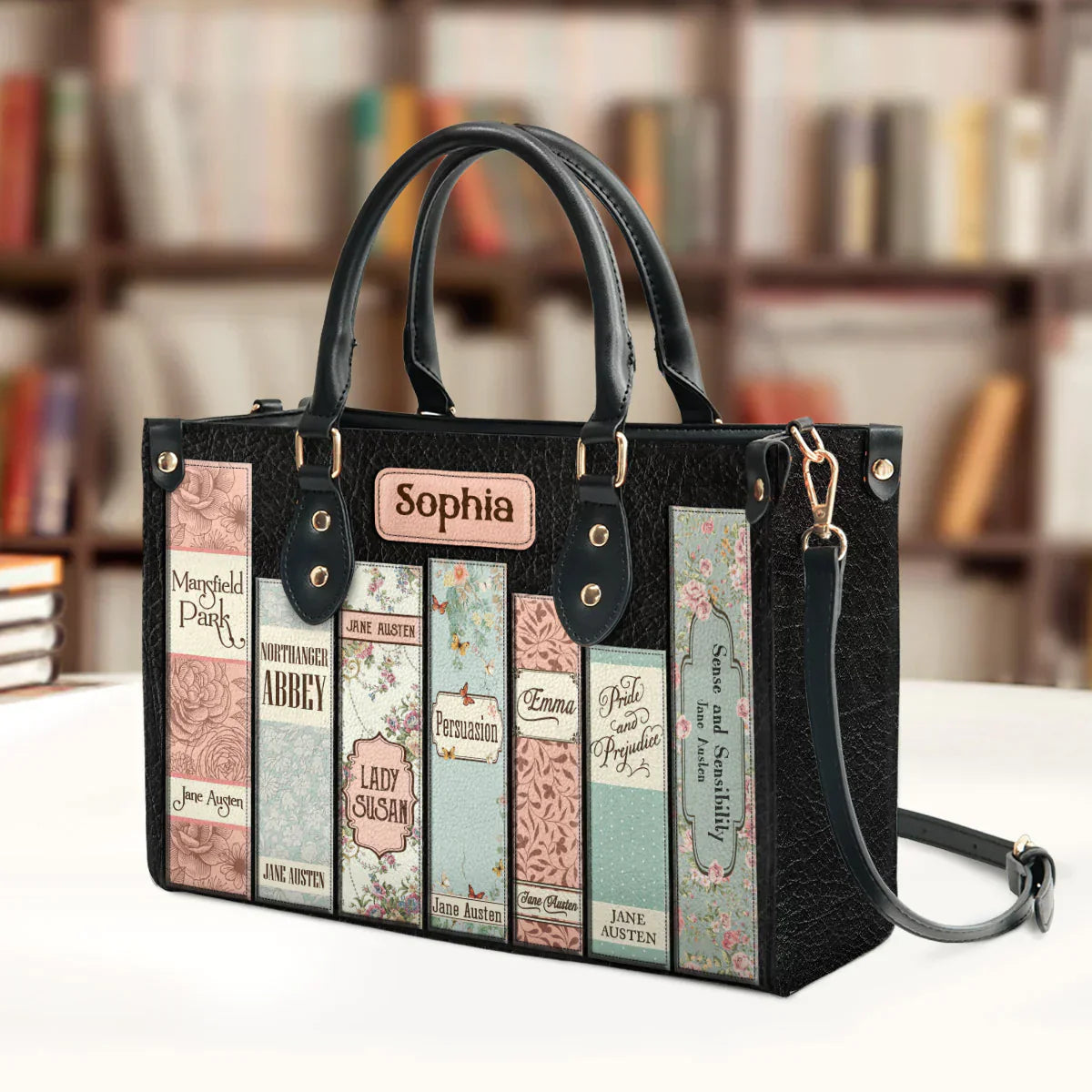 Christianartbag Novel Bags Personalized Leather Handbags for Literary Enthusiasts Jane – Christian apparel for women – Leathe
