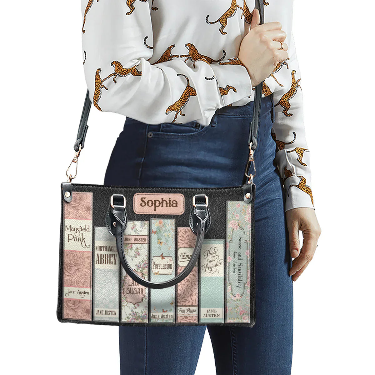 Christianartbag Novel Bags Personalized Leather Handbags for Literary Enthusiasts Jane – Christian apparel for women – Leathe