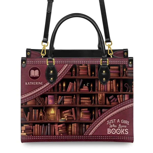 Christianartbag Handbags Just A Girl Who Loves Books Handbag Design Monogram Leather – Christian apparel for women – Canvas T