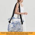 Personalized Large Oxford Fabric Tote Bag – Christian Bible Verse Shoulder Bag with – Christian apparel for women – May The L