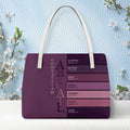 Personalized Christian Tote Bag – God Says I Am Custom Name & Color with Bible Verses – Christian apparel for women – Purple