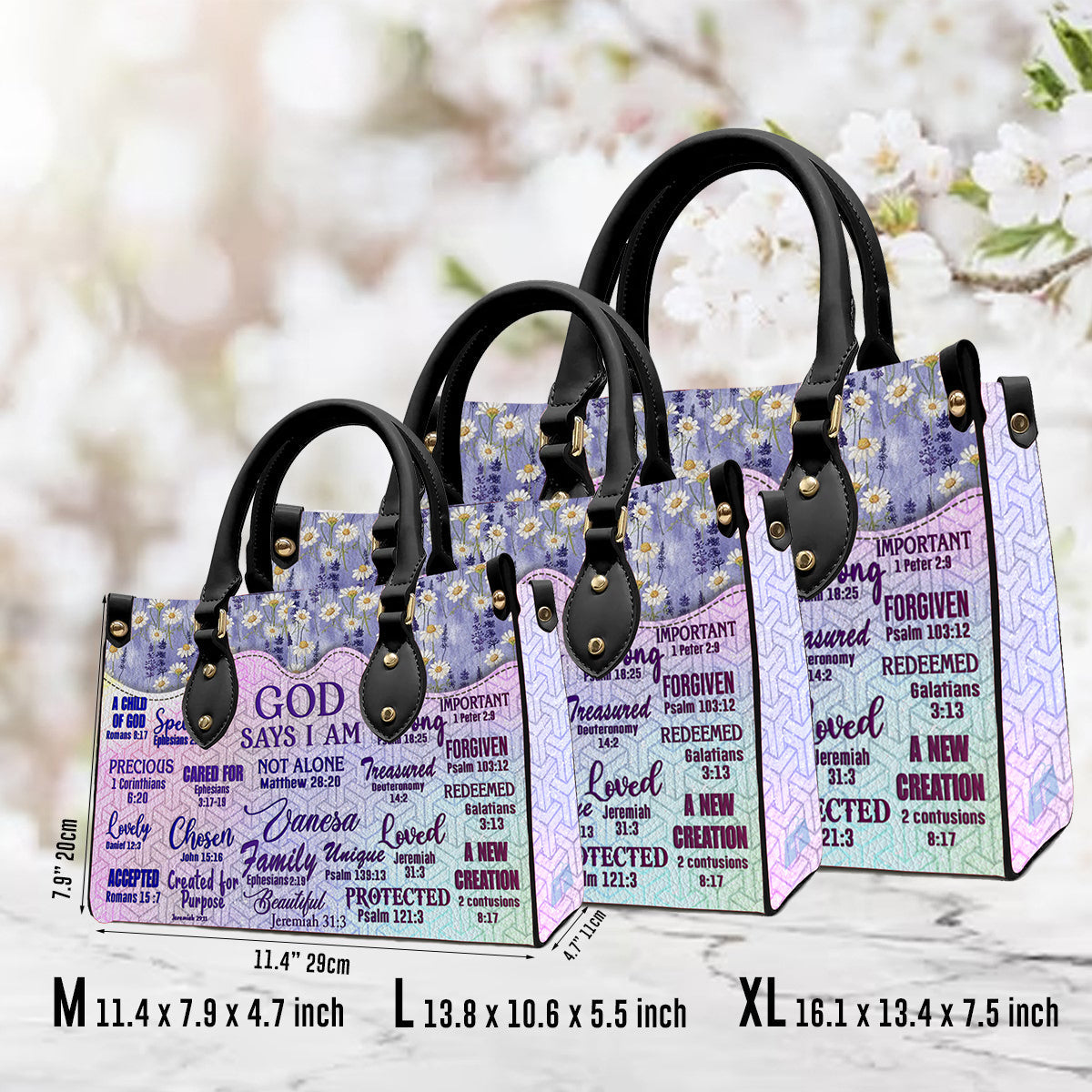 Christianartbag Handbags God Says I Am Handbag Design Monogram Leather Handbag Gifts – Christian apparel for women – Leather 