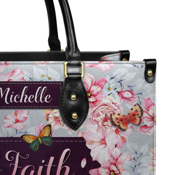 Christianartbag Handbags Let Your Faith Be Bigger Than Your Fear Handbag Design – Christian apparel for women – Leather Handb