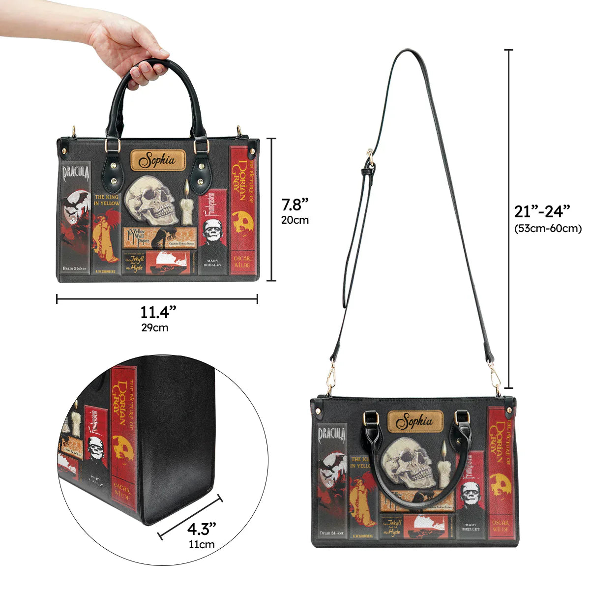 Christianartbag Novel Bags Personalized Leather Handbags for Literary Enthusiasts – Christian apparel for women – Leather TOT