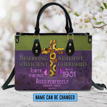 Christianartbag Handbags Deserving Resilient Sufficient Cherished Leather Handbag – Christian apparel for women – Leather Han