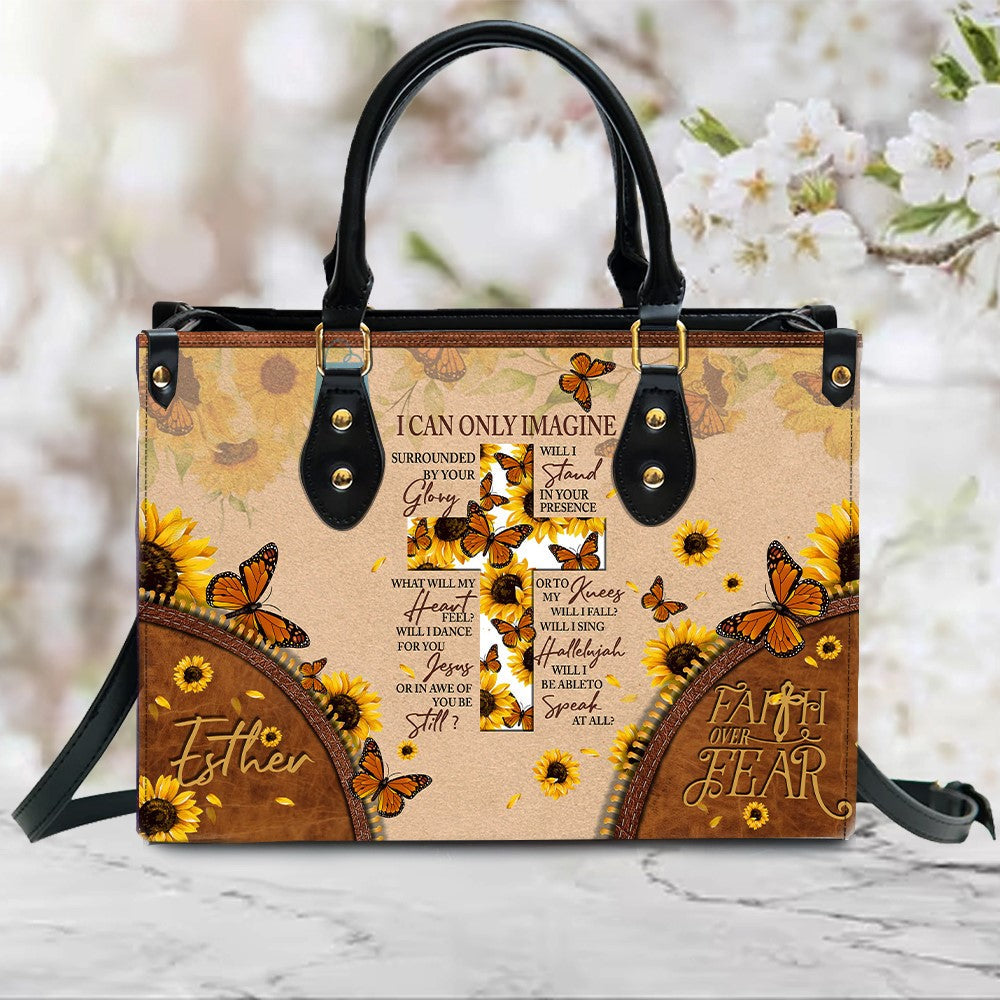 Personalized Christian Handbag: I Can Only Imagine Leather Tote
