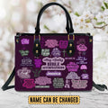 Christianartbag Handbags My Daily Bible Affirmations Purple Leather Handbag Handbag – Christian apparel for women – Leather H