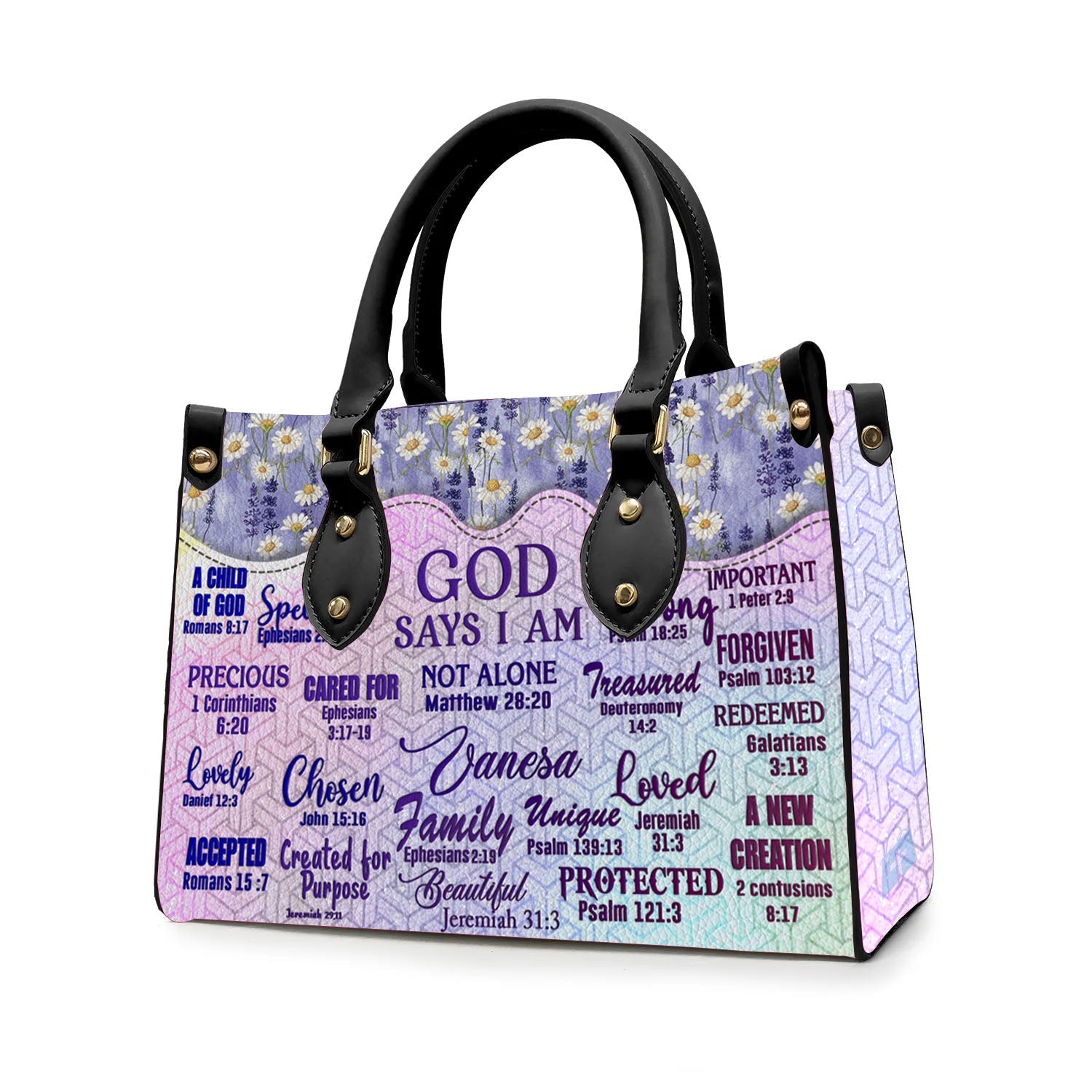 Christianartbag Handbags God Says I Am Handbag Design Monogram Leather Handbag Gifts – Christian apparel for women – Leather 