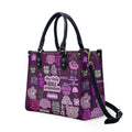 Christianartbag Handbags My Daily Bible Affirmations Purple Leather Handbag Handbag – Christian apparel for women – Leather H