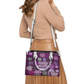 Christianartbag Handbags My Daily Bible Affirmations Purple Leather Handbag Handbag – Christian apparel for women – Leather B
