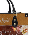 Christianartbag Handbags He Calls Me Beautiful One Leather Handbag Butterfly Flower – Christian apparel for women – Leather H
