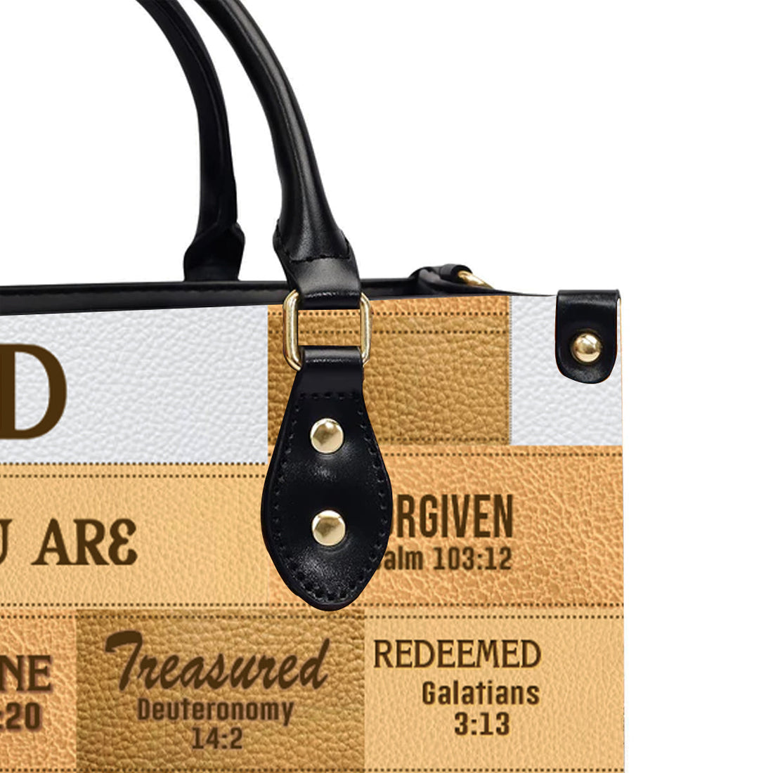 Personalized Christian Handbag - God Says I Am Leather Tote