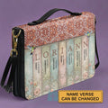 Christianartbag Handbags- Uncover the sacred meaning of your name - Bookmarks Leather – Christian apparel for women – TOTE ba