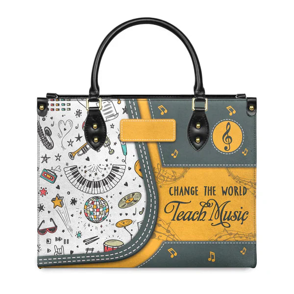 Christianartbag Teacher Bags Custom Leather Handbags for Teachers Gift For Teacher – Christian apparel for women – Leather Bi