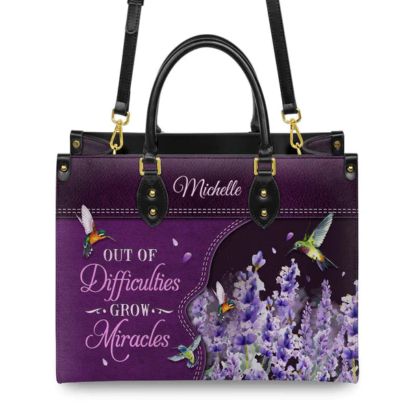 Christianartbag Handbags Out Of Difficulties Grow Miracles 1 Peter 5 10 Hummingbird – Christian apparel for women – Canvas TO