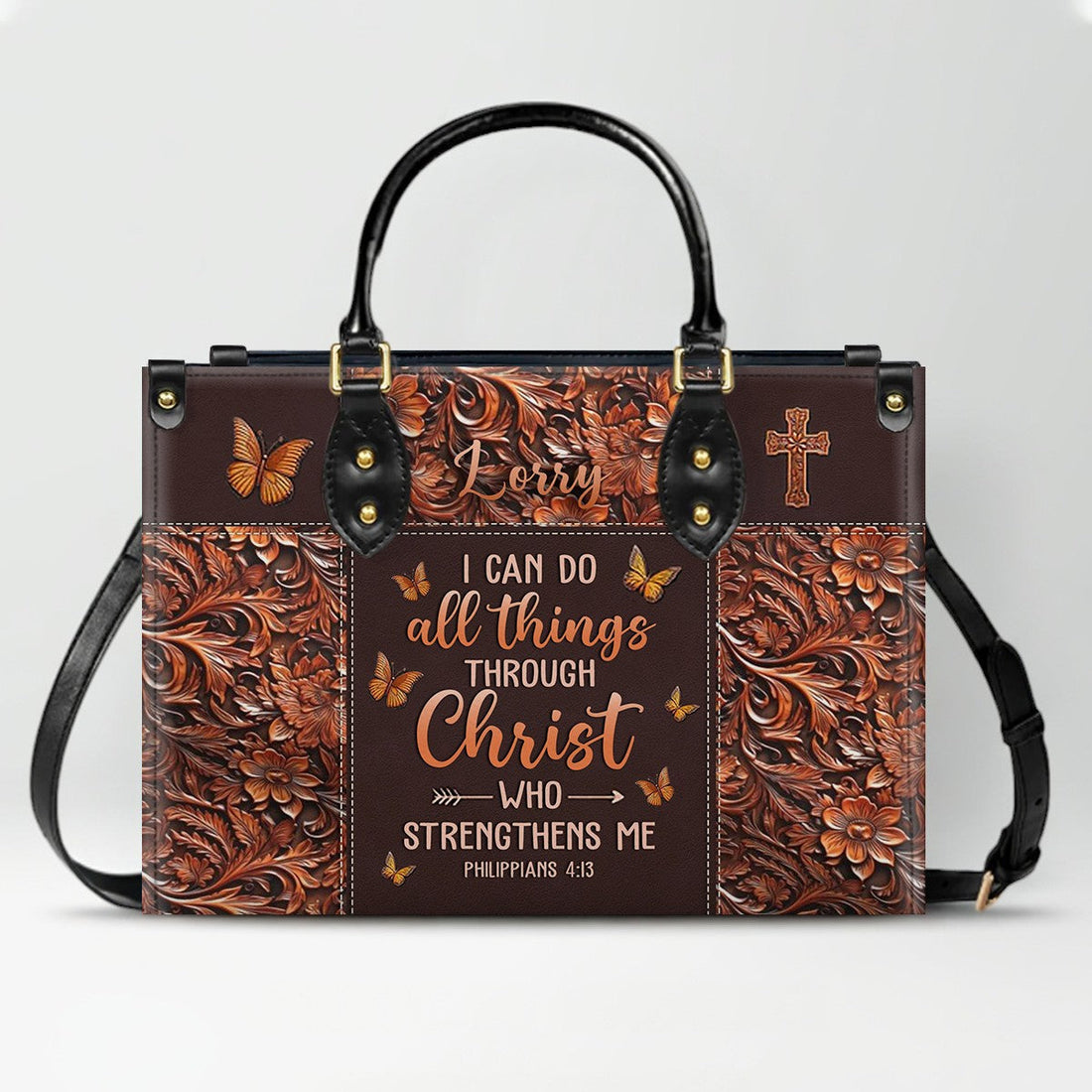 Christianartbag Handbags I Can Do All Things Through Christ Philippians 4 13 Leather – Christian apparel for women – Leather 