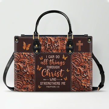 Christianartbag Handbags I Can Do All Things Through Christ Philippians 4 13 Leather – Christian apparel for women – Leather 