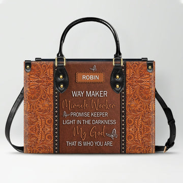Christianart Designer Handbags, Way Maker Miracle Worker, Personalized Gifts, Gifts for Women.