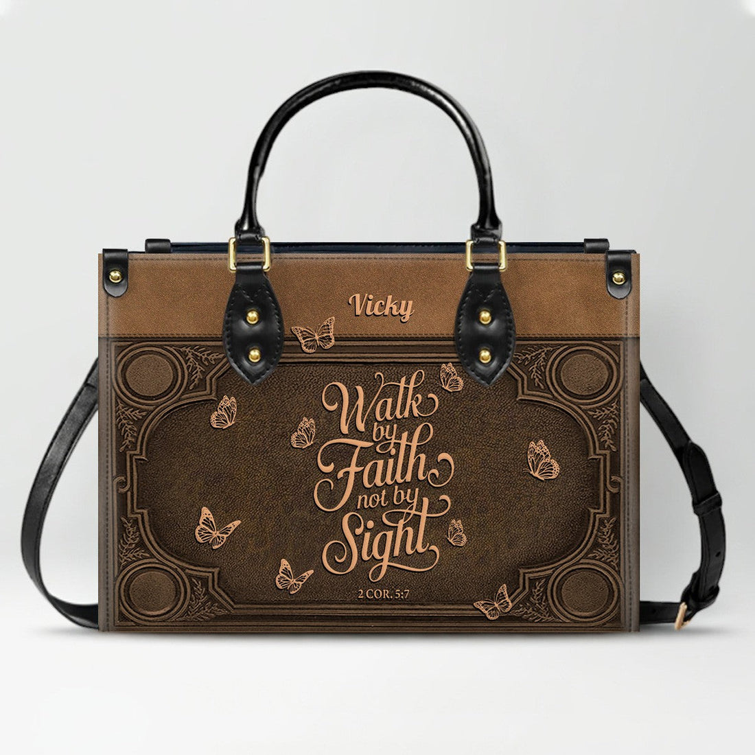 Custom Scripture Leather Tote & Wallet Set | Personalized Faith Gifts by CHRISTIANARTBAG CAB01042026