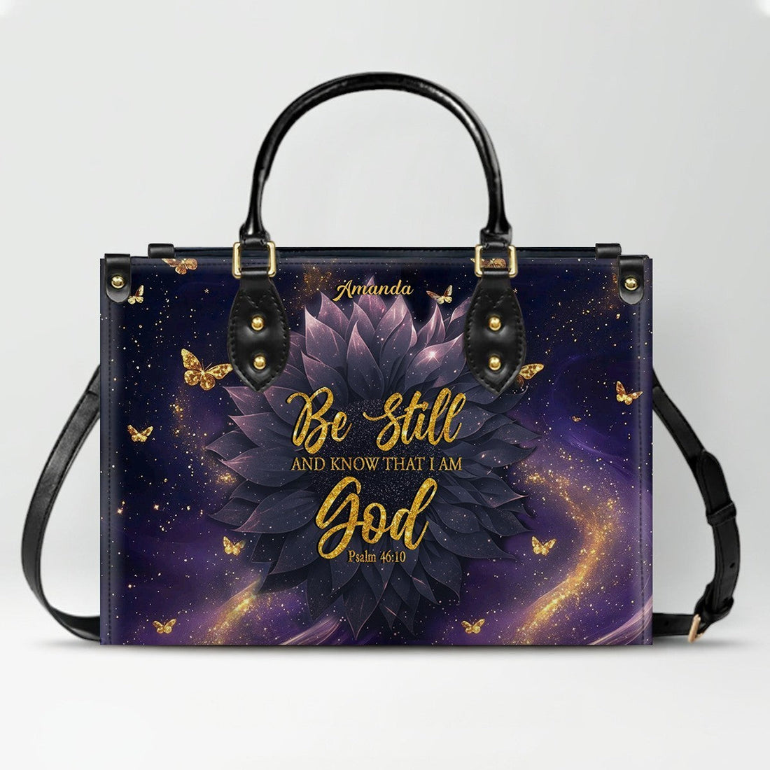 Personalized Christian Leather Handbag – Custom Name & Bible Verse | Faith-Inspired Gift for Women by CHRISTIANARTBAG