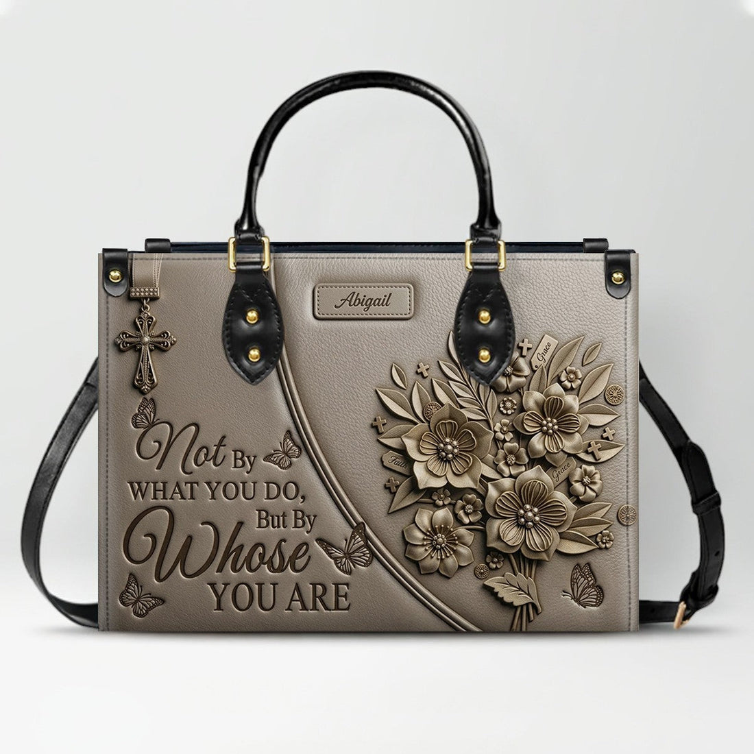 CHRISTIANARTBAG Personalized Leather Handbag | Personalized Christian Gift for Her | CHRISTIANARTBAG CAB0171126