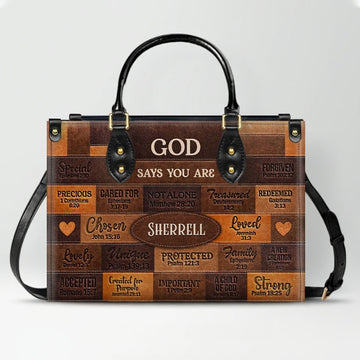 Christianartbag Handbags, God Says You Are Leather Bags, Personalized Bags, Gifts for Women, Christmas Gift, CABLTB01040823.