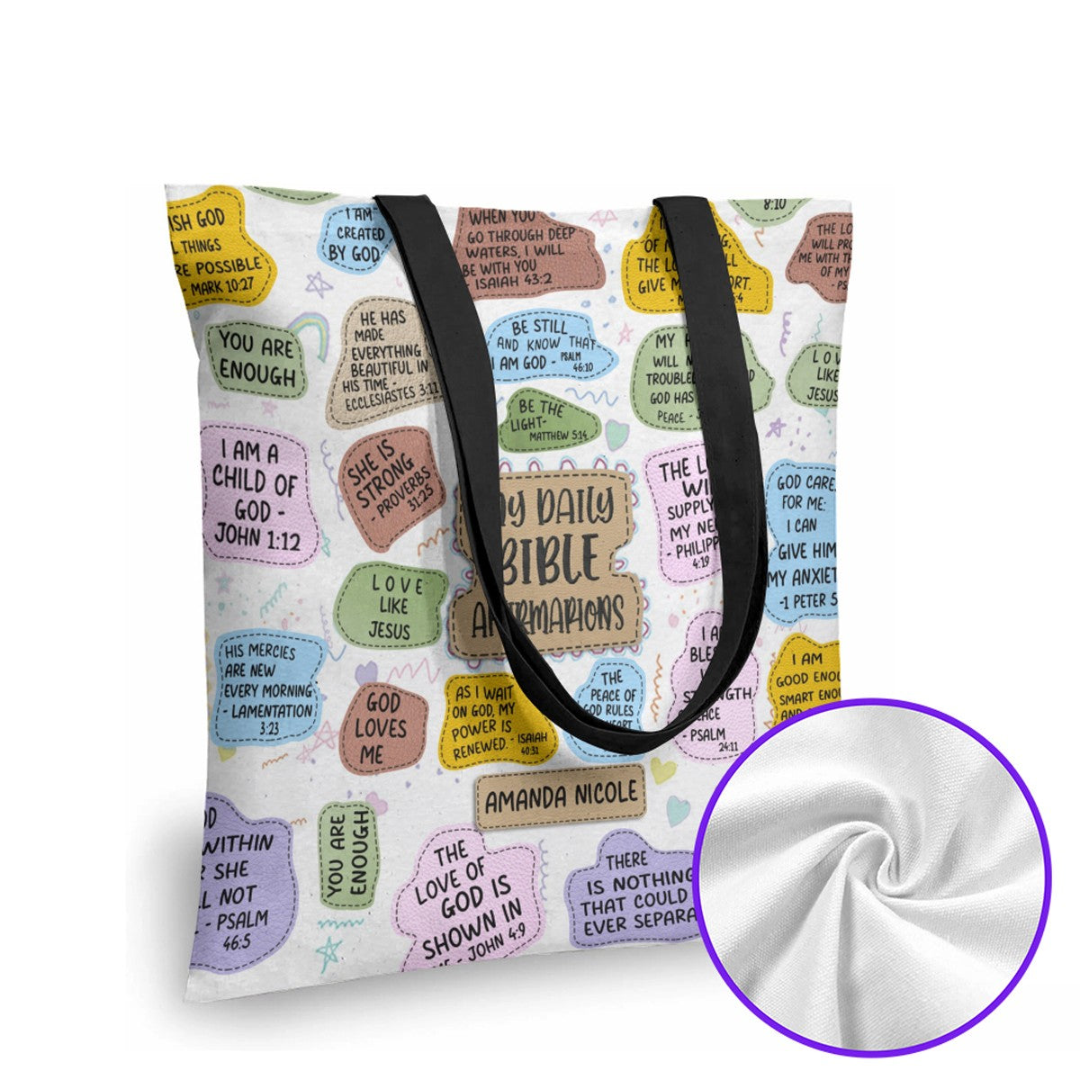Christianartbag Handbags My Daily Bible Affirmations Leather Bags Personalized Bags – Christian apparel for women – Leather B