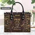 Christianartbag Handbags Pray Every Morning Dragonfly Leather Handbag Handbag Design – Christian apparel for women – Leather 