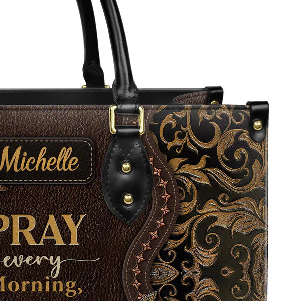 Christianartbag Handbags Pray Every Morning Dragonfly Leather Handbag Handbag Design – Christian apparel for women