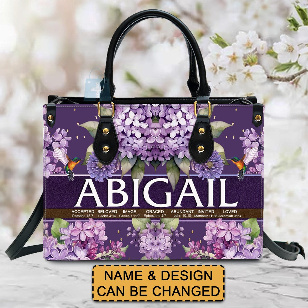 Christianartbag Handbags- Uncover the sacred meaning of your name - Leather Handbag – Christian apparel for women – Leather H