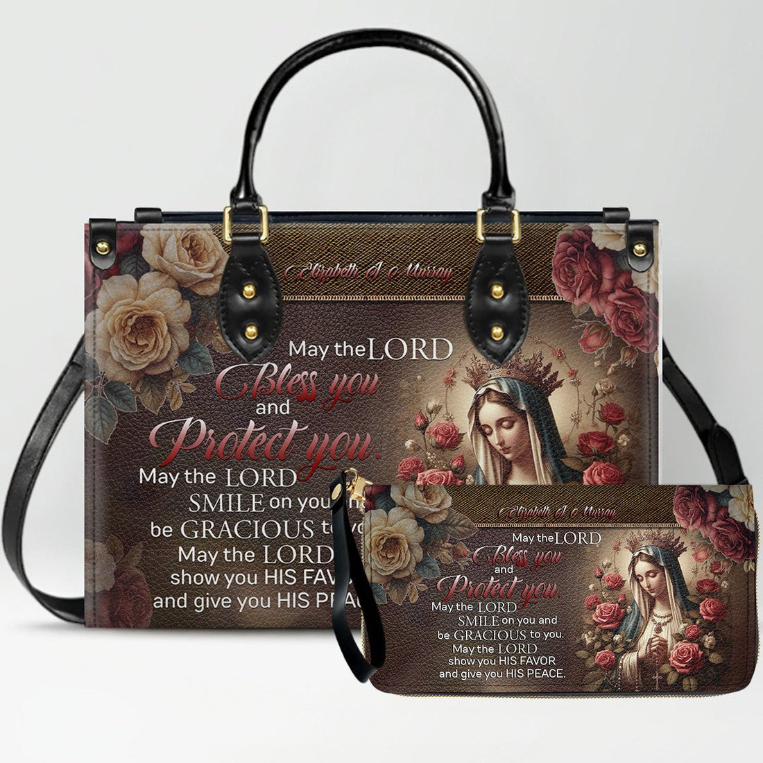 Personalized Christian Handbag - Custom Engraved Leather Style