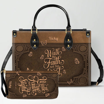 Custom Scripture Leather Tote & Wallet Set | Personalized Faith Gifts by CHRISTIANARTBAG CAB01042026