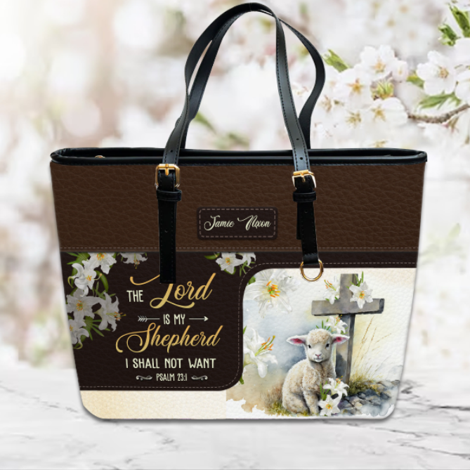 Christianartbag Handbags The Lord Is My Shepherd I Shall Not Want Psalm 23 1 Handbag – Christian apparel for women – Leather 