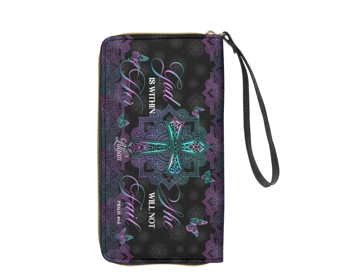 Christianartbag Handbags God Is Within Her She Will Not Fail Psalm 46 5 Mandala – Christian apparel for women – TOTE bag