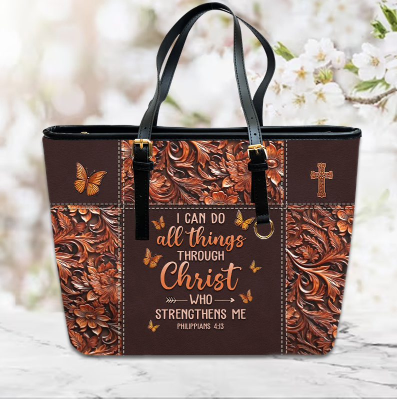 Christianartbag Handbags I Can Do All Things Through Christ Philippians 4 13 Leather – Christian apparel for women