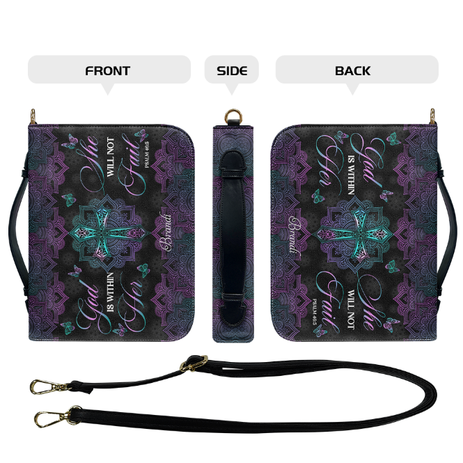 Christianartbag Handbags God Is Within Her She Will Not Fail Psalm 46 5 Mandala – Christian apparel for women – Leather Bible