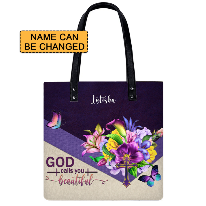 Personalized Christian Handbag - God Calls You Beautiful Tote