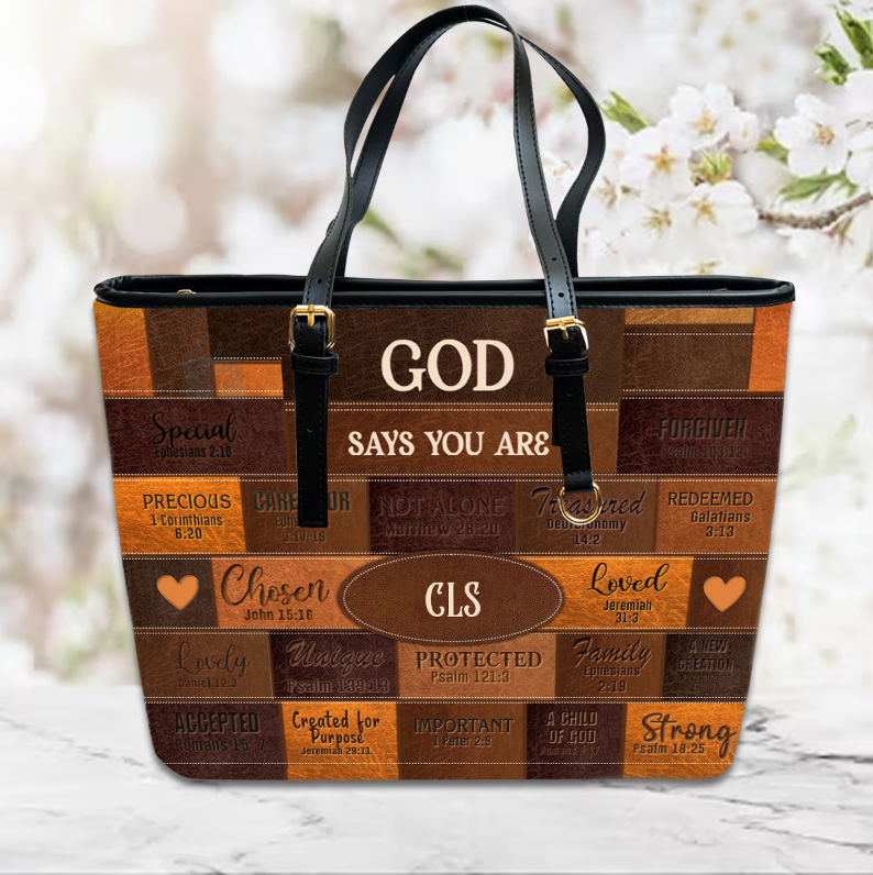 Christianartbag Handbags, God Says You Are Leather Bags, Personalized Bags, Gifts for Women, Christmas Gift, CABLTB01040823.