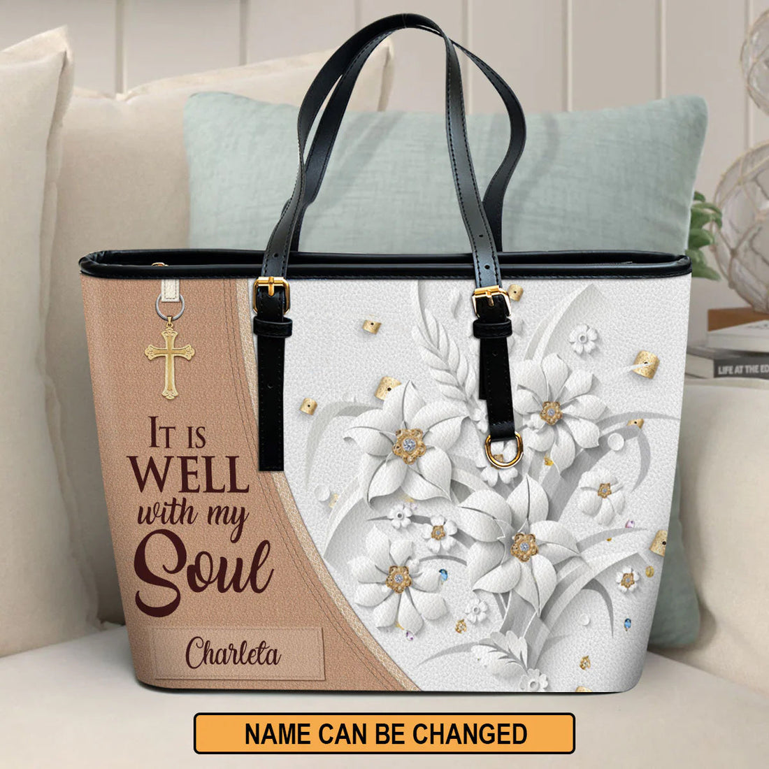 Christianart Designer Handbags, It Is Well With My Soul, Personalized Gifts, Gifts for Women.