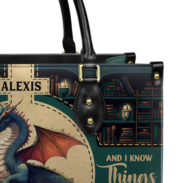 Christianartbag Handbags Thats What I Do I Read Books And I Know Things Handbag Design – Christian apparel for women – Leathe