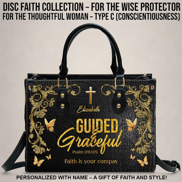 CHRISTIANARTBAG Handbags - Wise Christian Purse for Thoughtful Women – DISC Type C – Christian apparel for women – Leather Ha