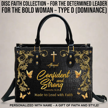 CHRISTIANARTBAG Handbags - Bold Christian Tote Bag for Strong Women – DISC Type D – Christian apparel for women – Leather Han