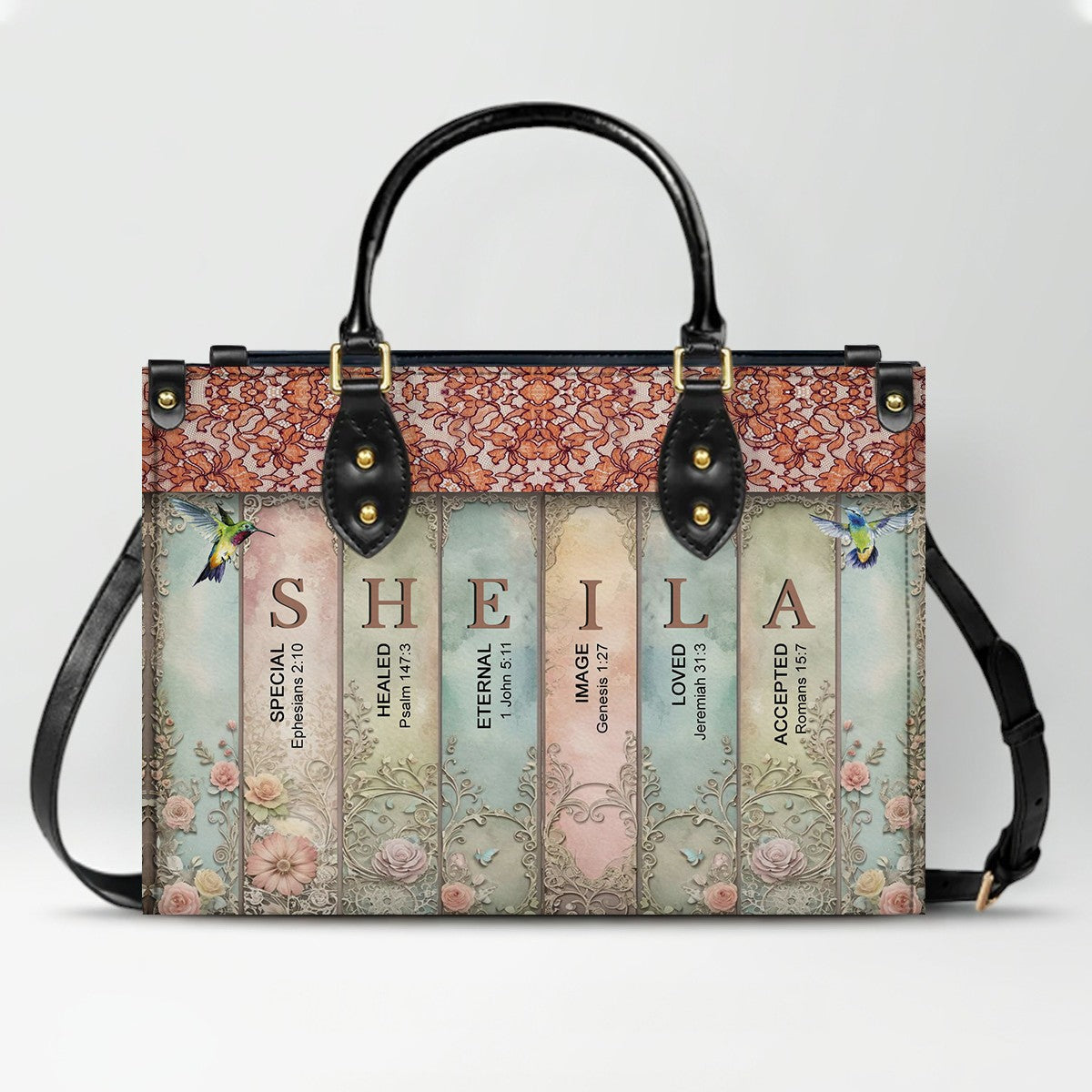 Christianartbag Handbags- Uncover the sacred meaning of your name - Bookmarks Leather – Christian apparel for women – Leather