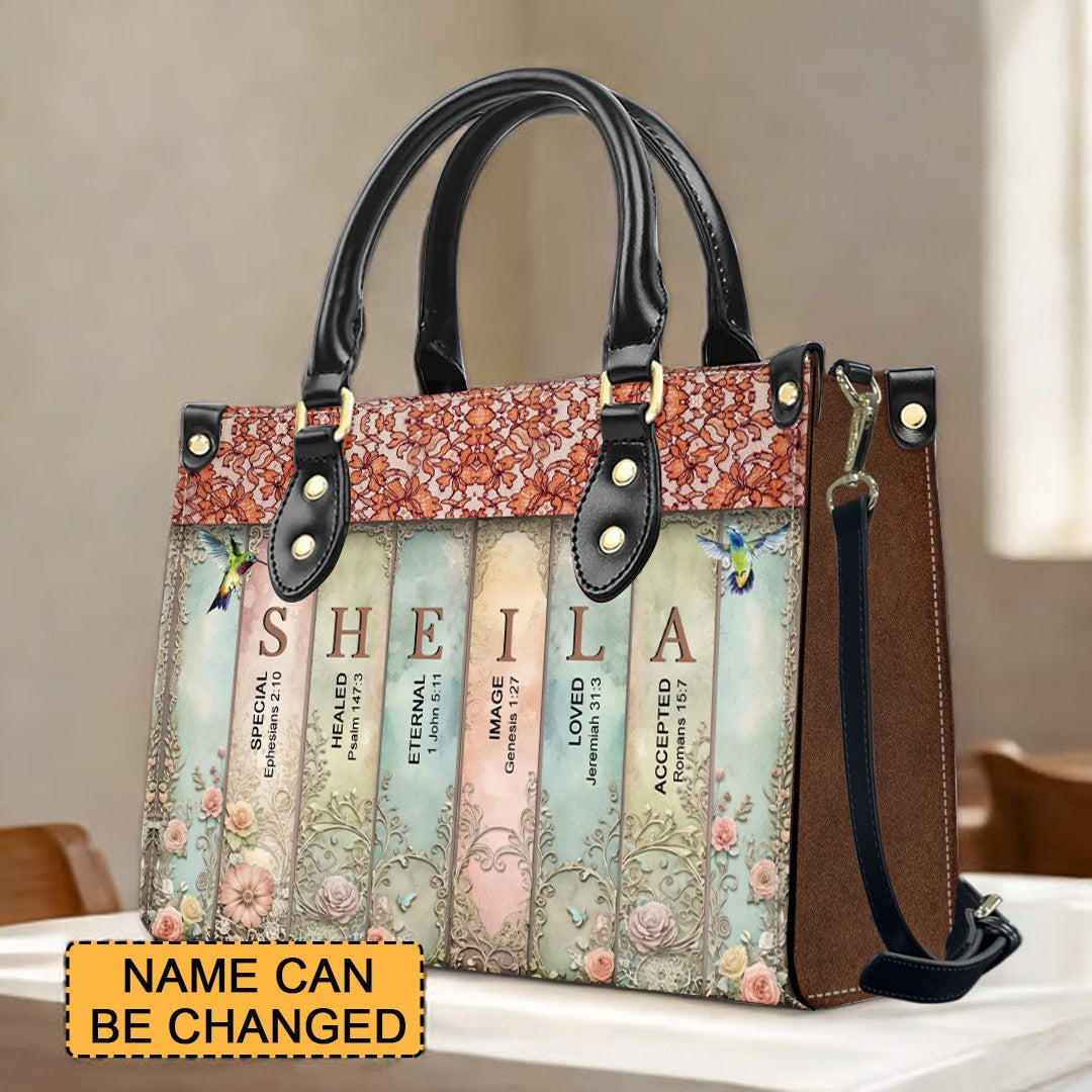 Christianartbag Handbags- Uncover the sacred meaning of your name - Bookmarks Leather – Christian apparel for women – Leather