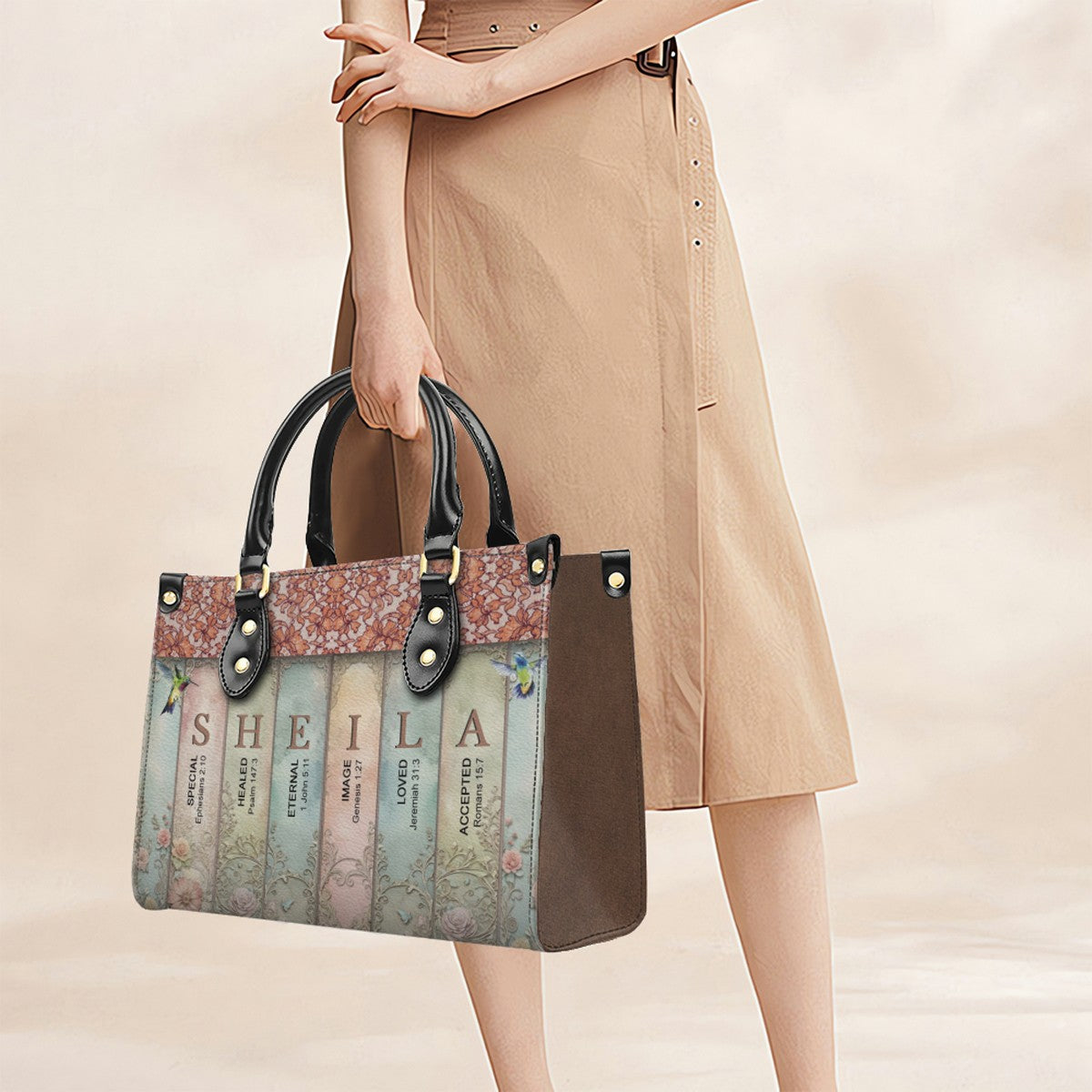 Christianartbag Handbags- Uncover the sacred meaning of your name - Bookmarks Leather – Christian apparel for women – Leather