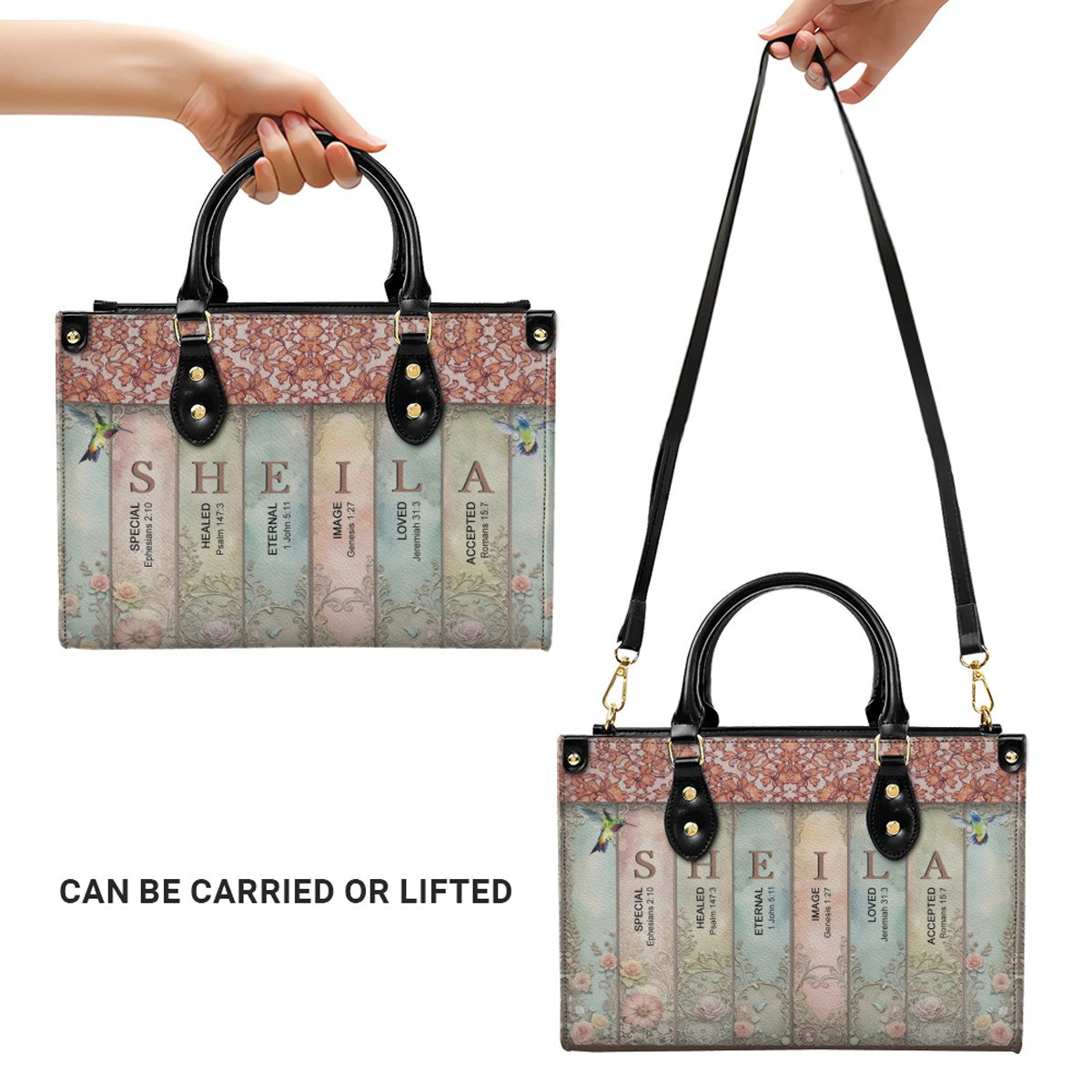 Christianartbag Handbags- Uncover the sacred meaning of your name - Bookmarks Leather – Christian apparel for women – Leather