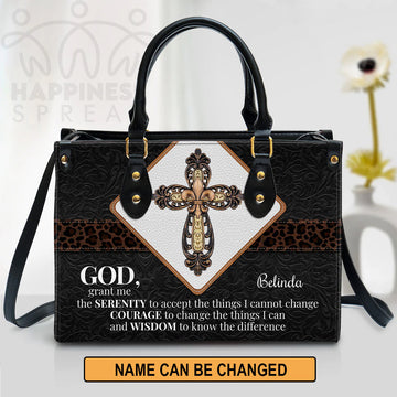 Christianart Handbag, Personalized Hand Bag, God and Cross, Personalized Gifts, Gifts for Women.