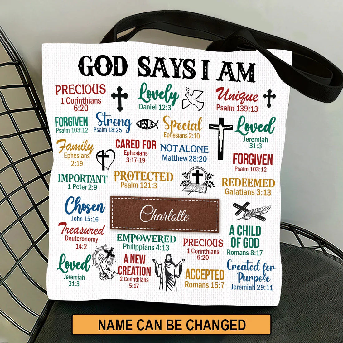 Personalized Christian Handbag - Unique Leather Tote for Faith