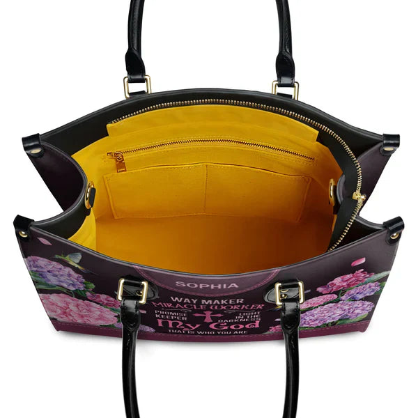 Christianartbag Handbags Way Maker Miracle Worker Hummingbird Handbag Design Monogram – Christian apparel for women – Leather