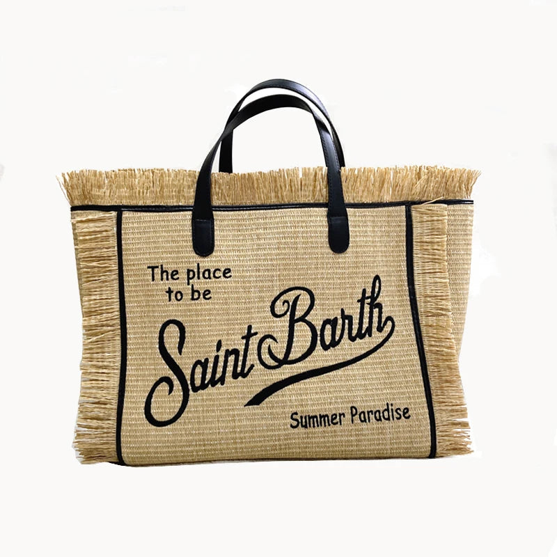 CHRISTIANARTBAG: High-Quality Saint Barth Women's Tassel Tote Bag - Trendy Embroidered – Christian apparel for women